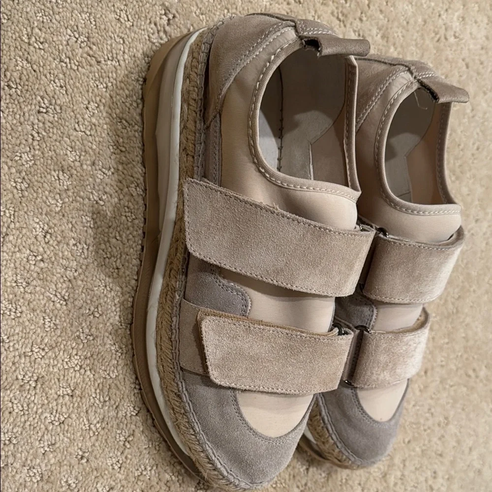 Free People Beige/Tan Platform Espadrille Sneakers